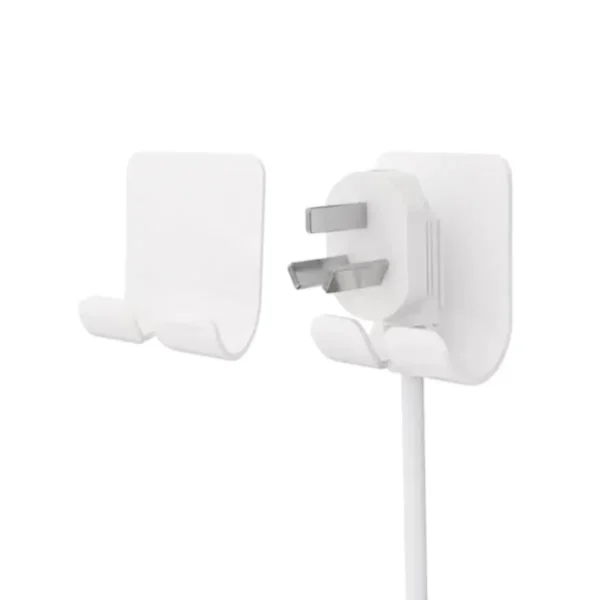 UGREEN 20365 Universal Hook Power Cord Cable Holder (White) 3M Seamless Adhesive Electrical Plug Hooks - UTECH