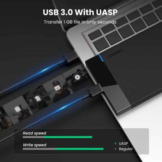UGREEN 30848 2.5" USB 3.0 HDD Enclosure UASP - UTECH