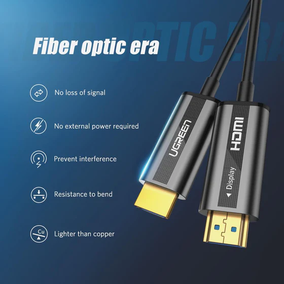 UGREEN 50219 Fiber Optic HDMI Cable 50 Meter 4K - UTECH