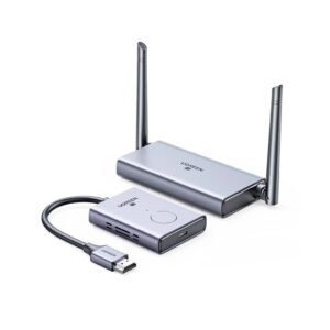 UGREEN 50633 4K@30Hz Wireless HDMI Transmitter and Receiver โ One Click Connection, 165FT/50M Range, 2.4G/5G Wireless