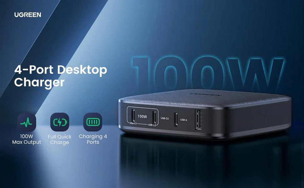 UGREEN 100W USB C Charger Price in Pakistan UGREEN 70870 100W 4-Port USB C PD Charger - UTECH
