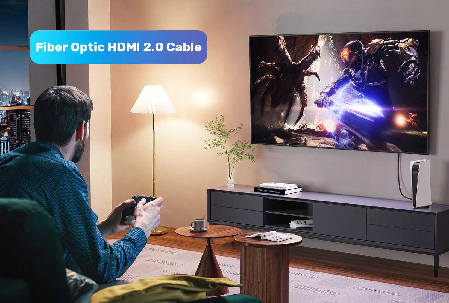 UNITEK C11072BK-20M Fiber Optic HDMI Cable UNITEK C11072BK-20M Fiber Optic HDMI Cable 20 Meter - UTECH