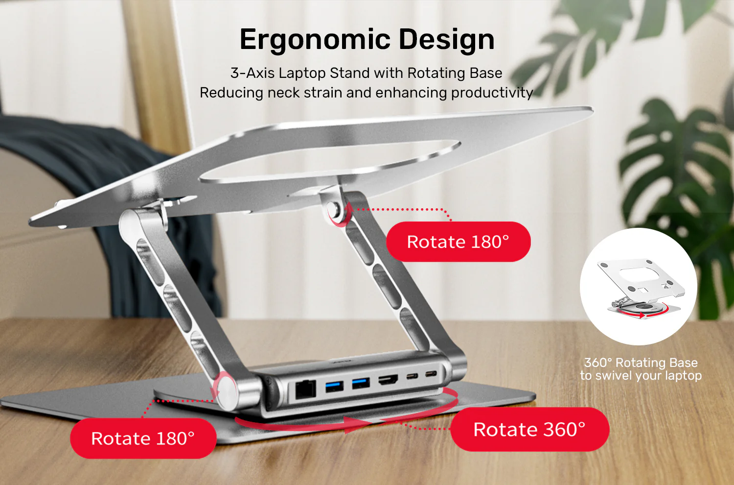UNITEK Laptop Stand with Detachable USB-C Hub Price in Pakistan UNITEK D1109B01 Laptop Stand with Detachable USB-C Hub - UTECH