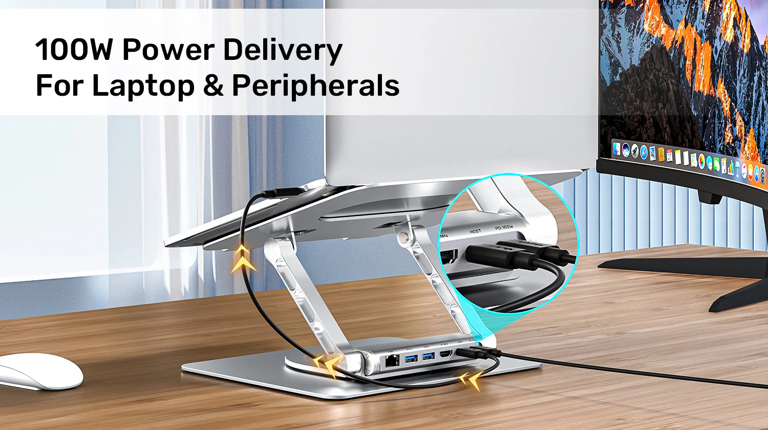 UNITEK Laptop Stand with Detachable USB-C Hub Price in Pakistan UNITEK D1109B01 Laptop Stand with Detachable USB-C Hub - UTECH