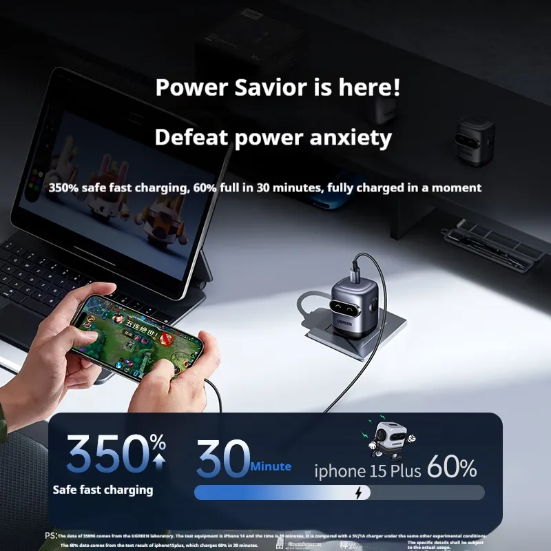 UGREEN 45004 Uno QPai Robot 30W GaN Charger - UTECH
