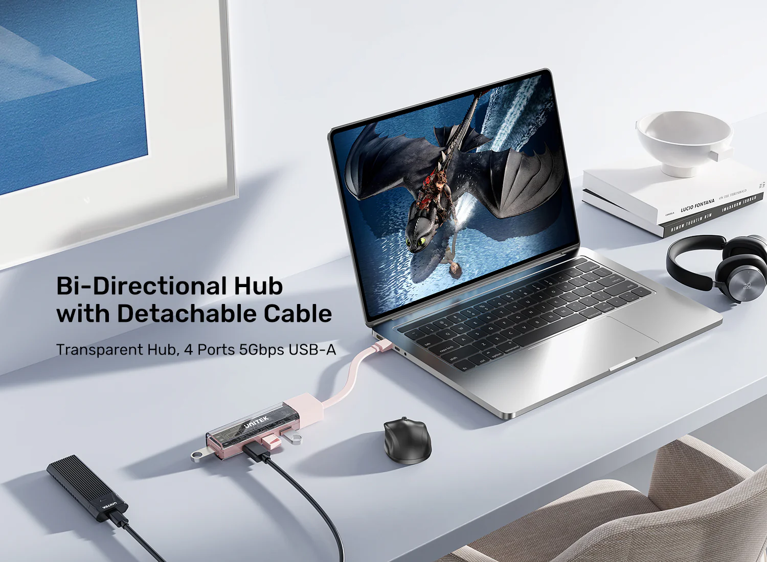 UNITEK H1319ACL01 4-Port USB-A Hub UNITEK H1319ACL01 4-Port USB-A Bi-Directional Hub - UTECH