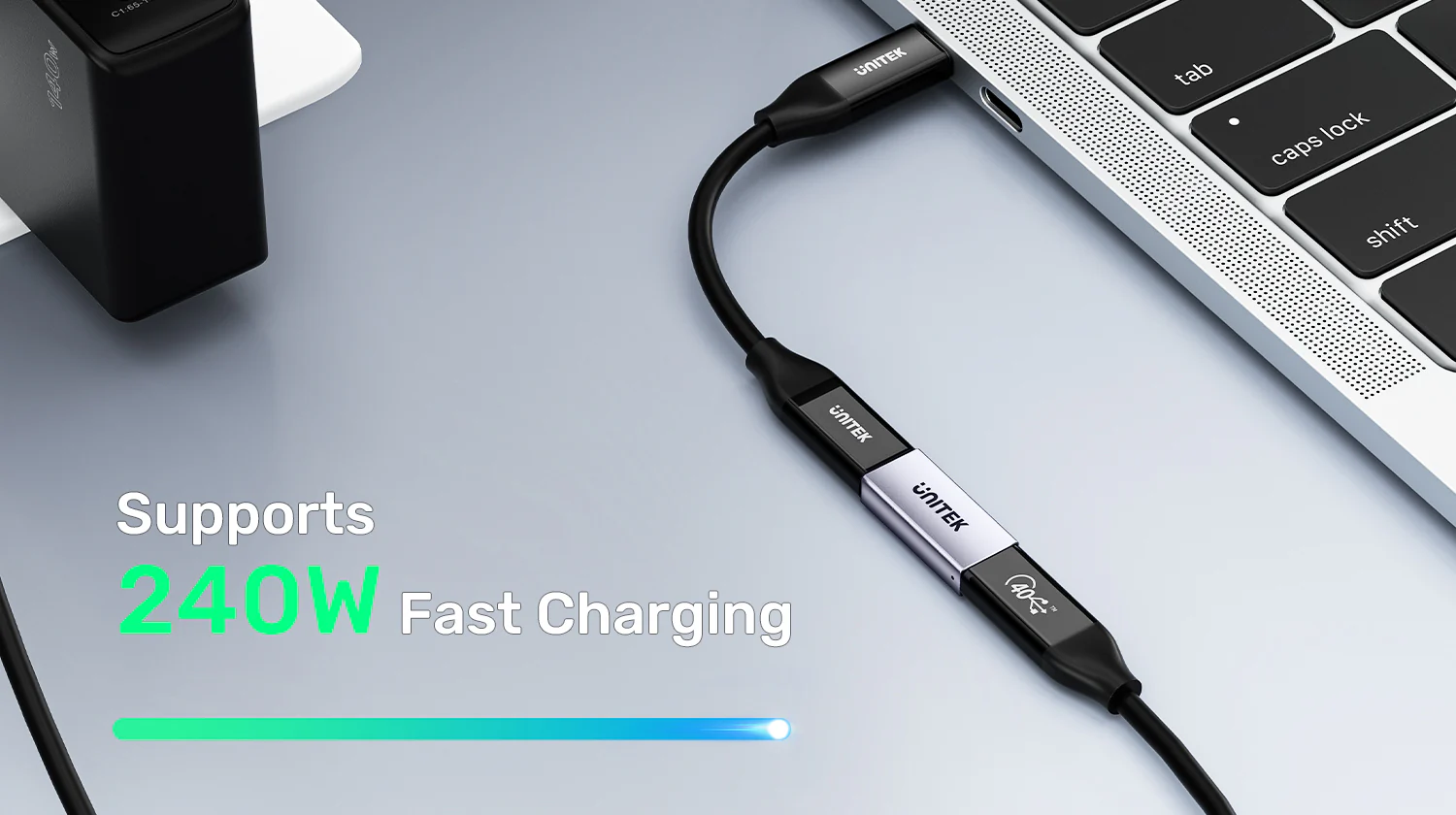 UNITEK A1036GY USB-C Female to Female Adapter UNITEK A1036GY USB-C Female to Female Adapter 240W - UTECH