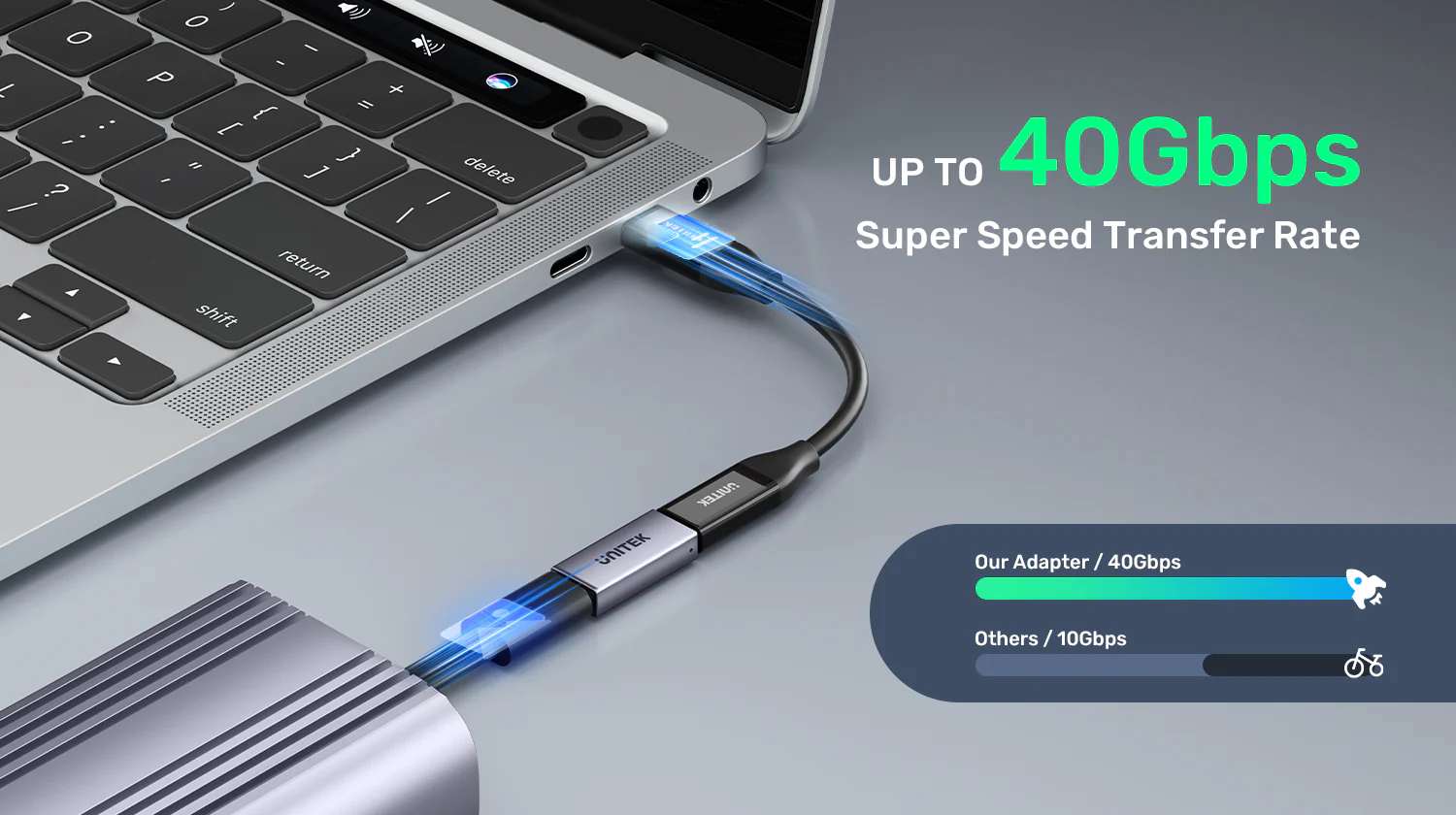 UNITEK A1036GY USB-C Female to Female Adapter UNITEK A1036GY USB-C Female to Female Adapter 240W - UTECH