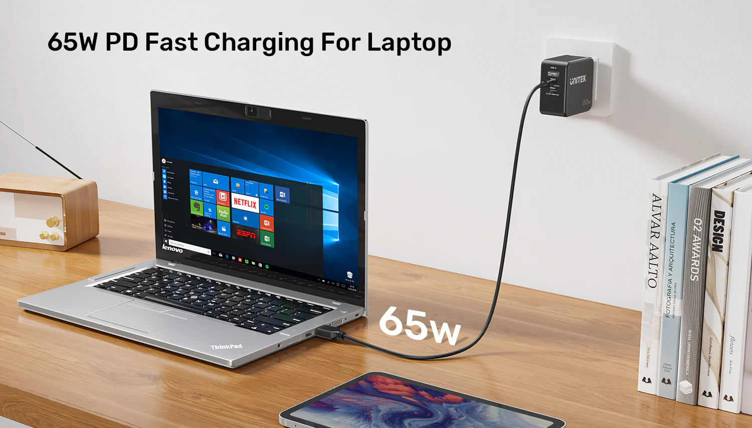 UNITEK USB-C to DC Charging Cable Price in Pakistan UNITEK C14118BK-1.8M USB-C to DC Charging Cable 65W - UTECH