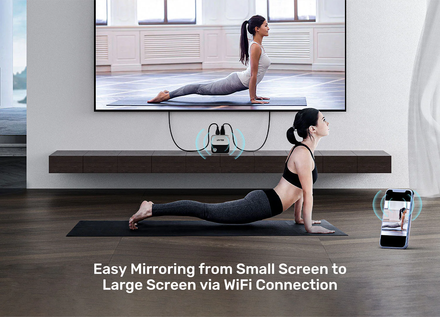 UNITEK V1162B01 Wireless Screen Mirroring Device UNITEK V1162B01 Wireless Screen Mirroring Device 4K - UTECH