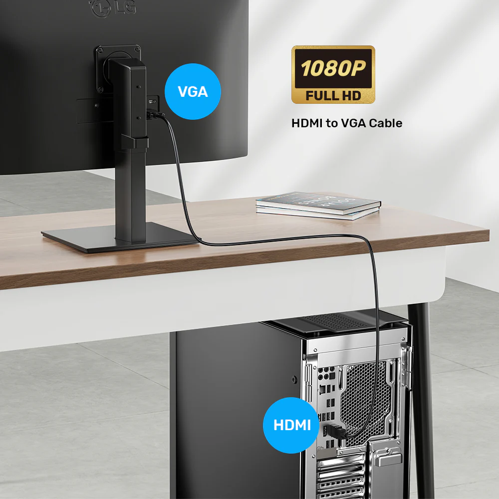 UNITEK V1185A01 HDMI to VGA Cable 2 Meter 1080P - UTECH