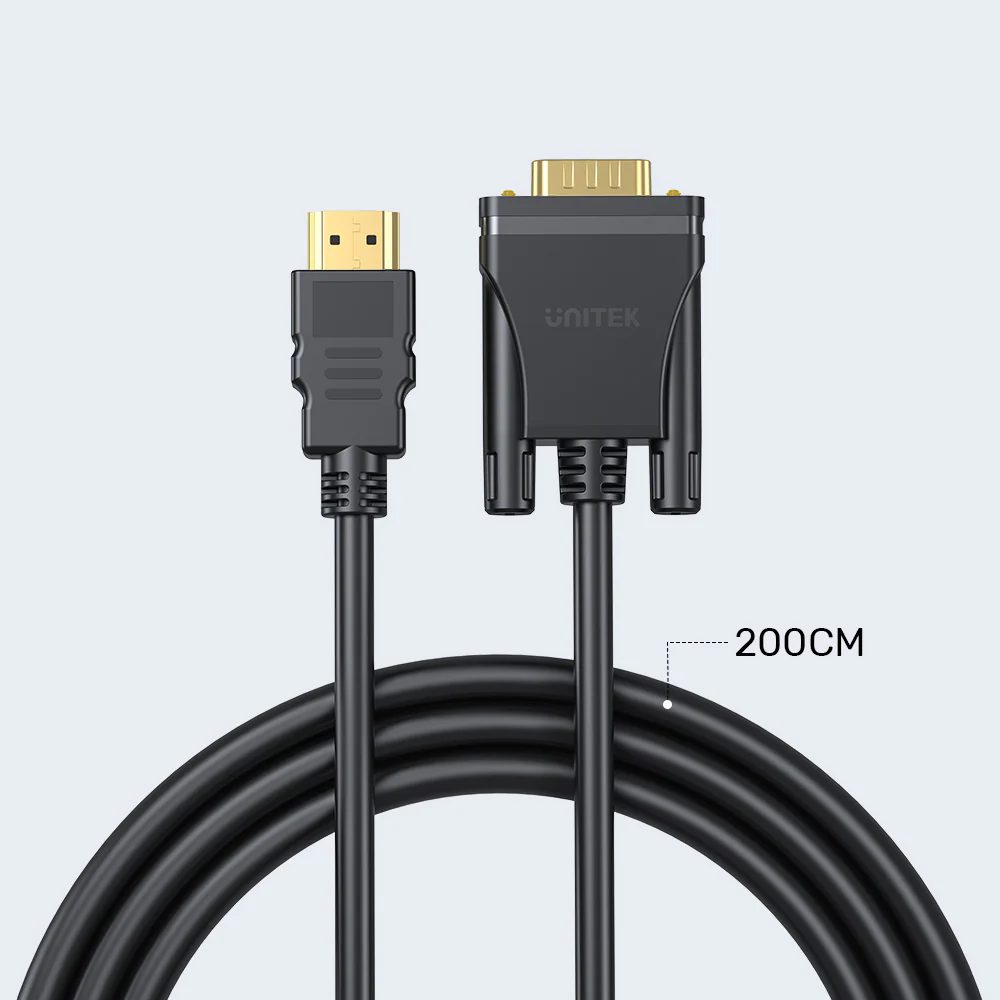 UNITEK V1185A01 HDMI to VGA Cable 2 Meter 1080P - UTECH