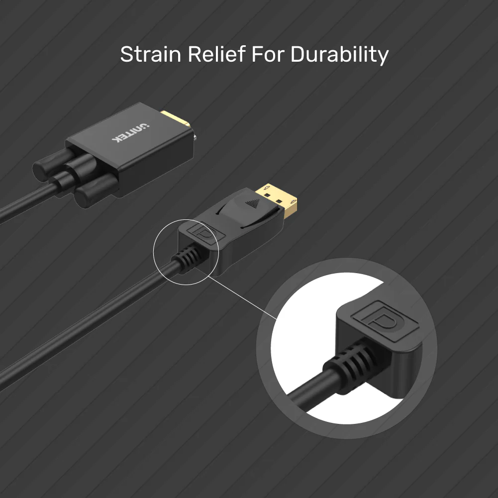 UNITEK Y-5118F DisplayPort to VGA Cable 1080P - UTECH