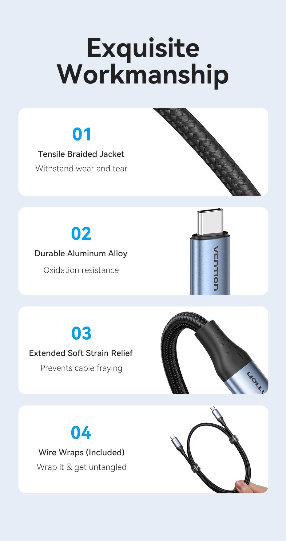 VENTION TAVHF USB 4.0 Type-C 240W PD Fast Charging (1 Meter) Thunderbolt 4, 40Gbps Data Transfer, 8K@60Hz Screen Mirroring Buy VENTION TAVHF USB 4.0 Type-C 240W PD Fast Charging (1 Meter) Thunderbolt 4, 40Gbps Data Transfer, 8K@60Hz Screen Mirroring Online in Pakistan - UGREEN PK