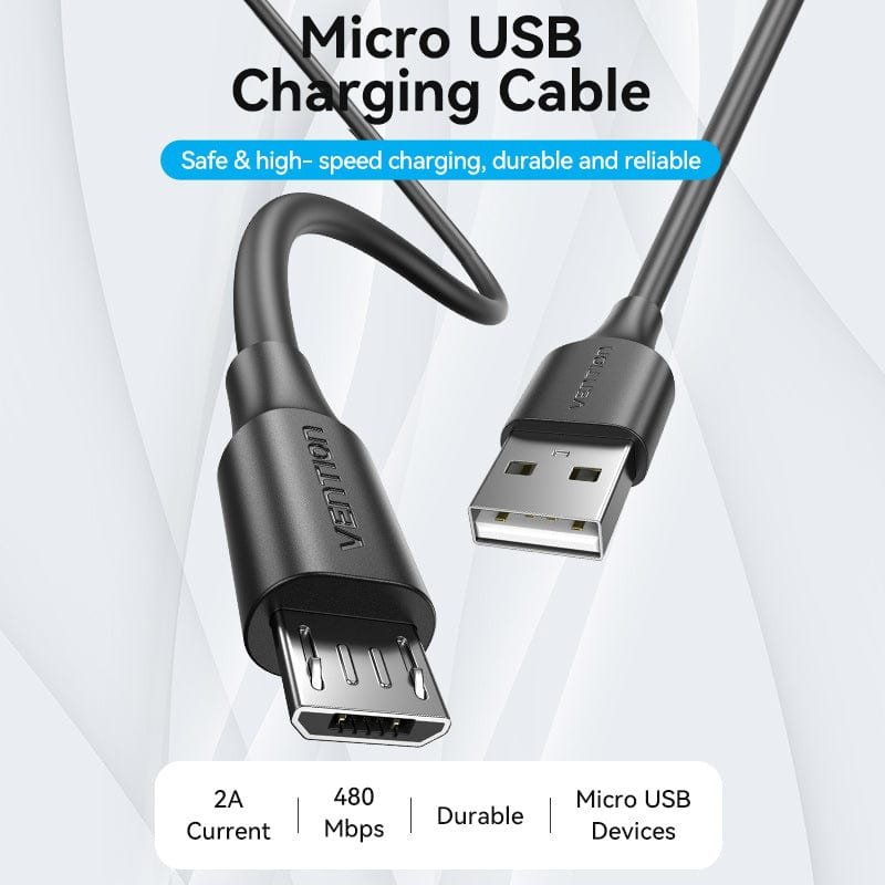 Buy VENTION USB 2.0 A to Micro USB Cable 2A Fast Charging & 480Mbps Data Transfer Online in Pakistan - UGREEN PK