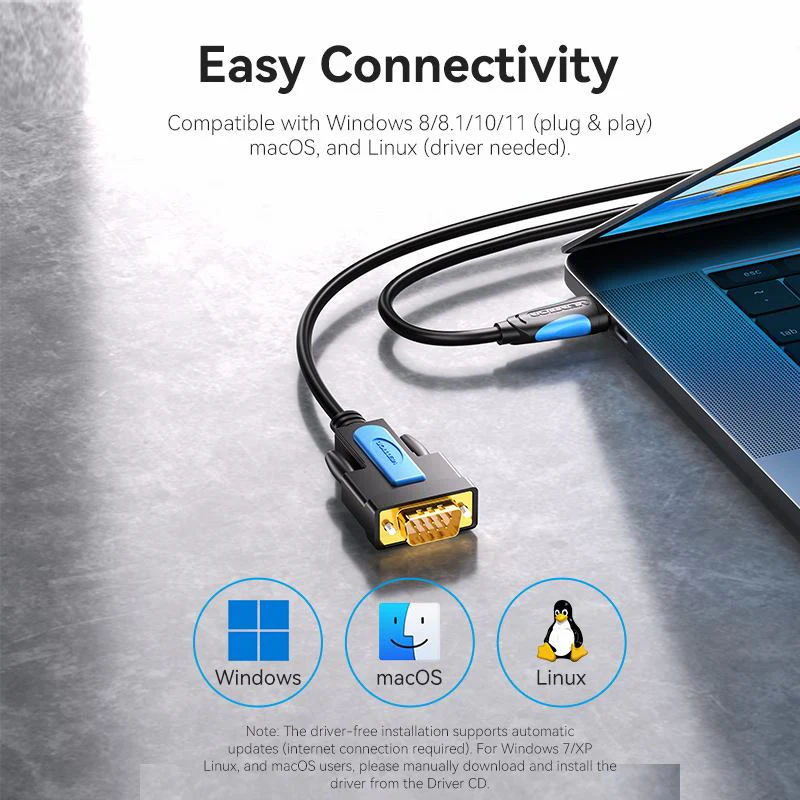 VENTION VAS-C02 USB to RS232 DB9 Adapter Cable - UTECH