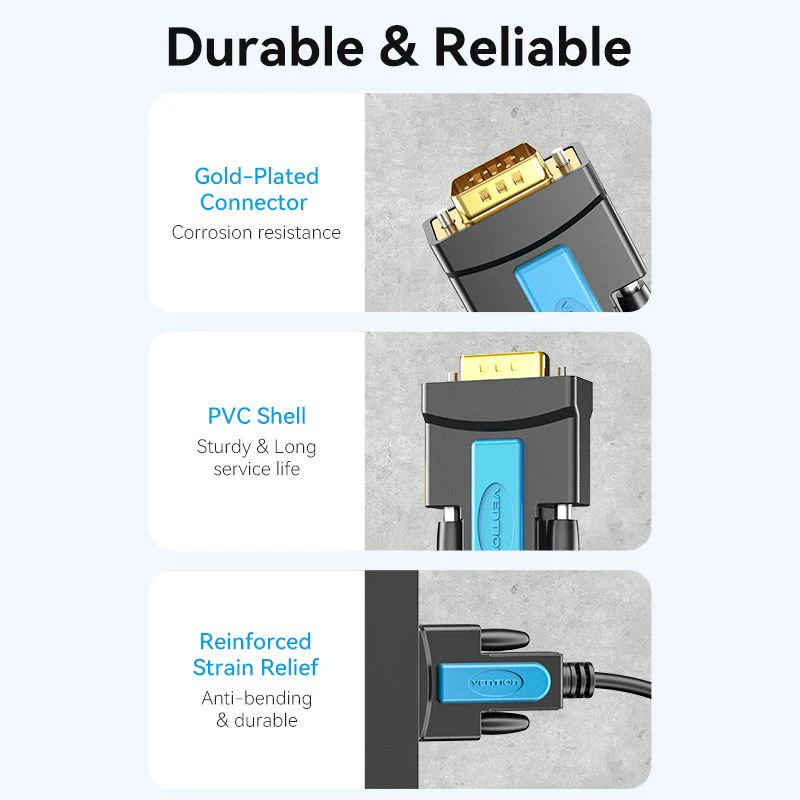 VENTION VAS-C02 USB to RS232 DB9 Adapter Cable - UTECH