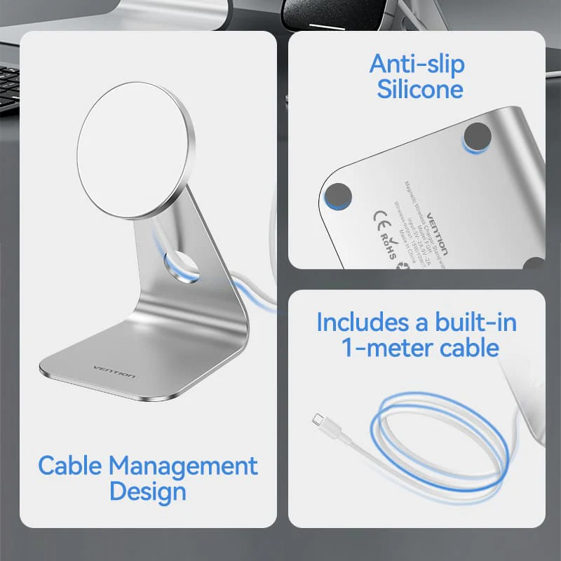 VENTION FGHIF 15W Magnetic Wireless Charger Stand - UTECH