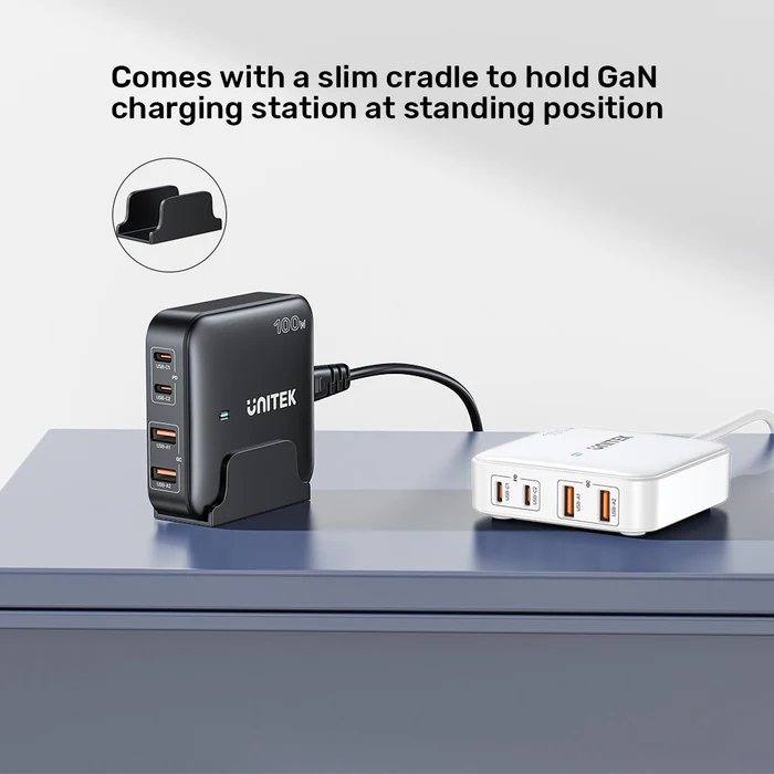 UNITEK P1229ABK01 100W 4-Port GaN Desktop Charger - UTECH