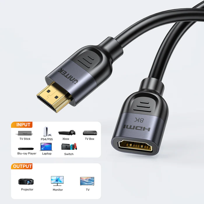 UNITEK C11091AGY01 8K HDMI Cable 3 Meter 48Gbps - UTECH