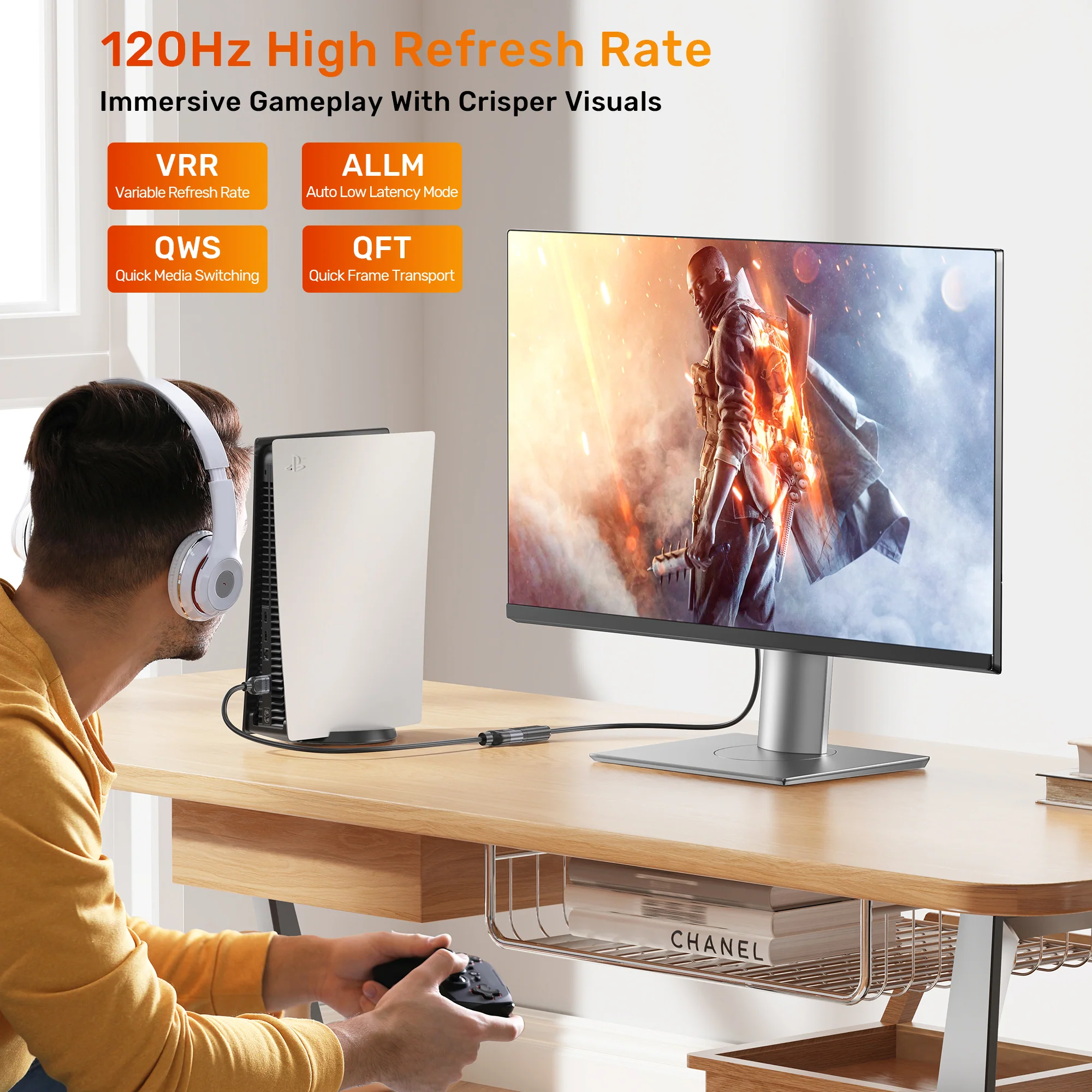 UNITEK C11091AGY01 8K HDMI Extension Cable 2 Meter UNITEK C11091AGY01 8K HDMI Cable 2 Meter 48Gbps - UTECH