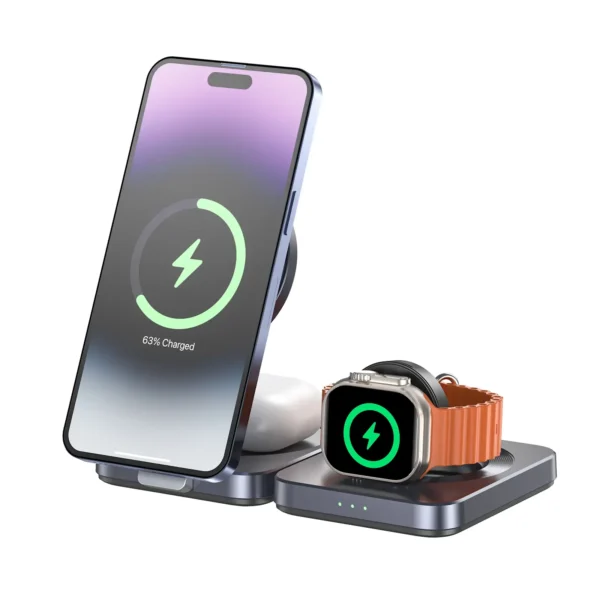 UNITEK P1300AGY01 Qi2 3-in-1 Foldable Charger - UTECH