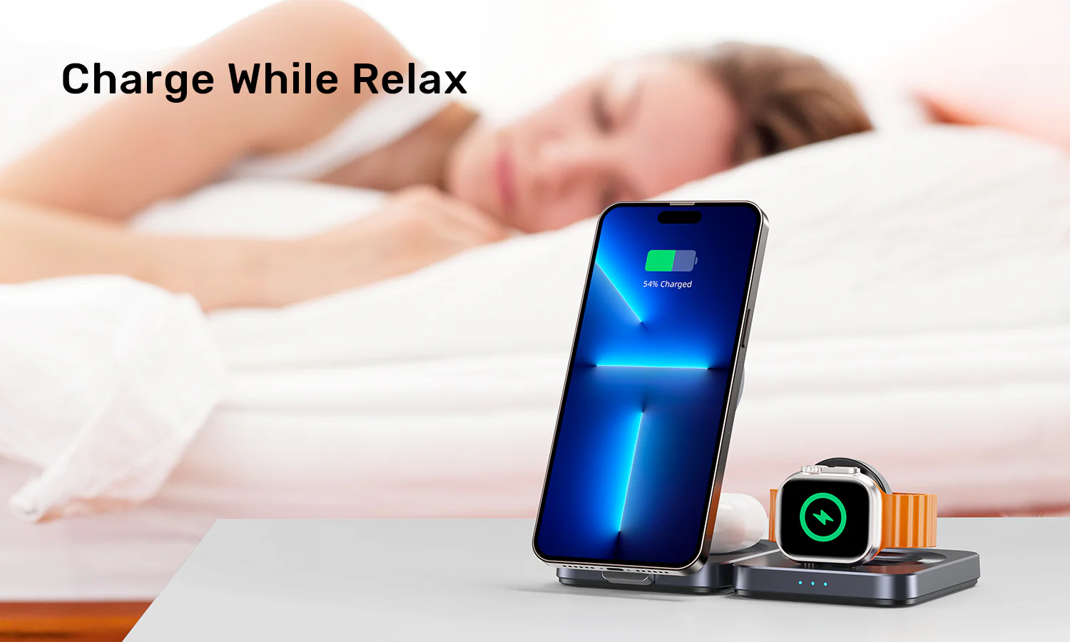 UNITEK Qi2 3-in-1 Charger Price in Pakistan UNITEK P1300AGY01 Qi2 3-in-1 Foldable Charger - UTECH