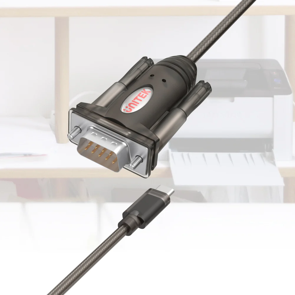 UNITEK Y-1105K USB-C to Serial RS232 Cable 1.2Mbps - UTECH