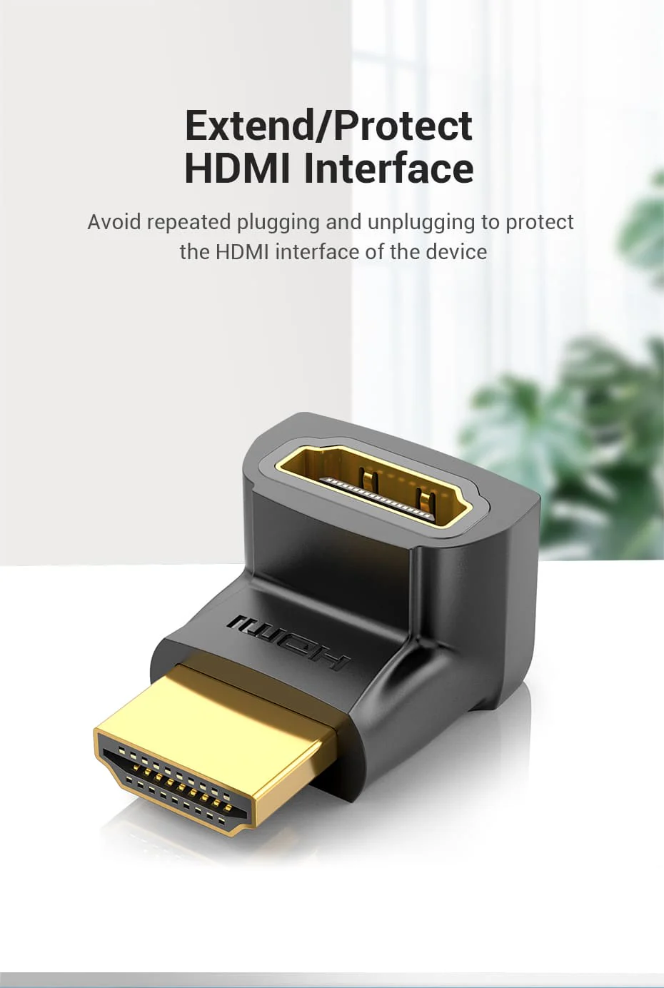 VENTION AINB0 HDMI 270° Adapter VENTION AINB0 HDMI 270° Male to Female Adapter 4K - UTECH