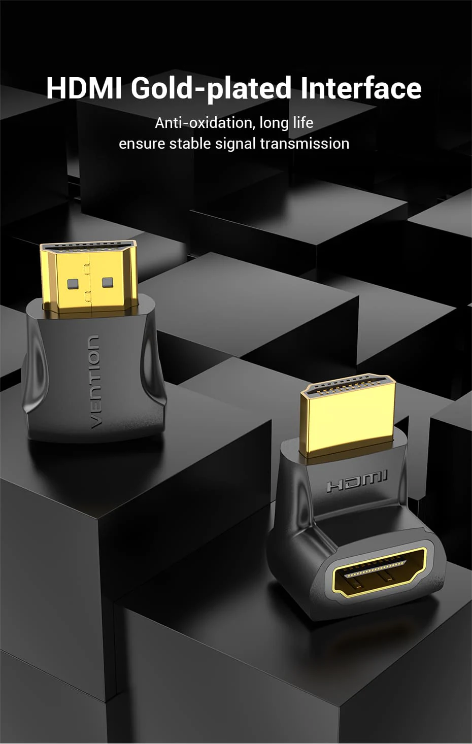 VENTION AINB0 HDMI 270° Adapter VENTION AINB0 HDMI 270° Male to Female Adapter 4K - UTECH