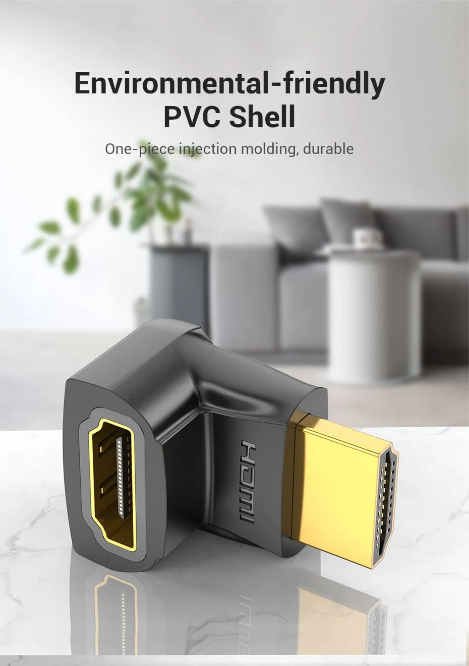 VENTION AINB0 HDMI 270° Adapter VENTION AINB0 HDMI 270° Male to Female Adapter 4K - UTECH