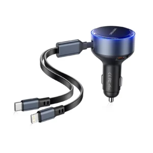 VENTION FFOB0 Car Charger Built-In USB-C Lightning - UTECH