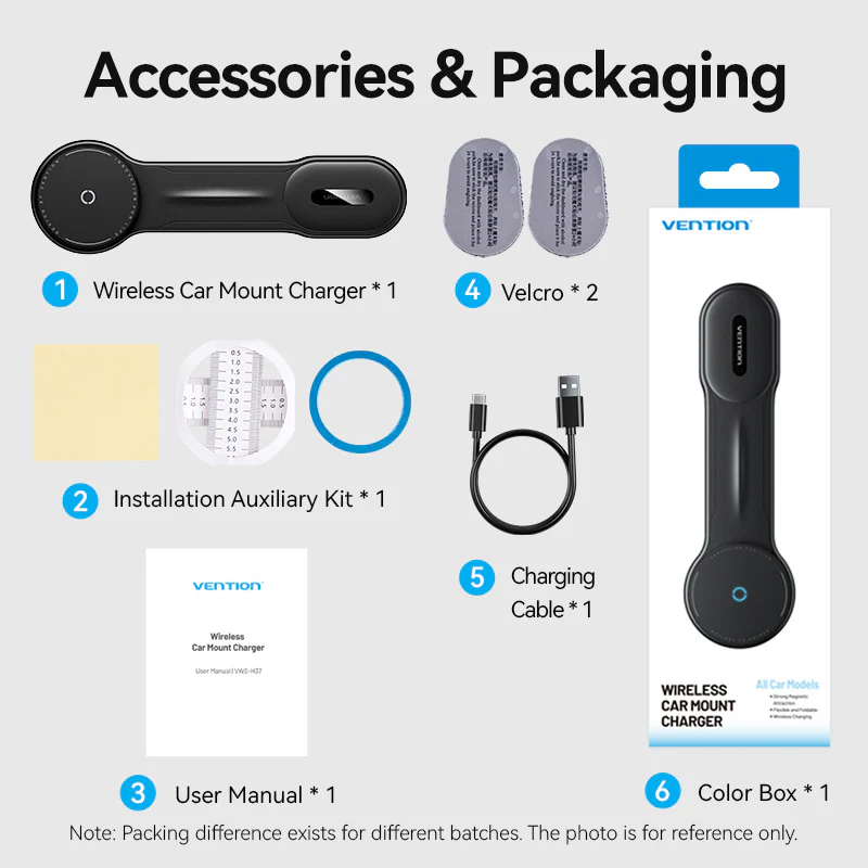 VENTION KSJB0 Wireless Car Mount Charger 15W Magnetic - UTECH