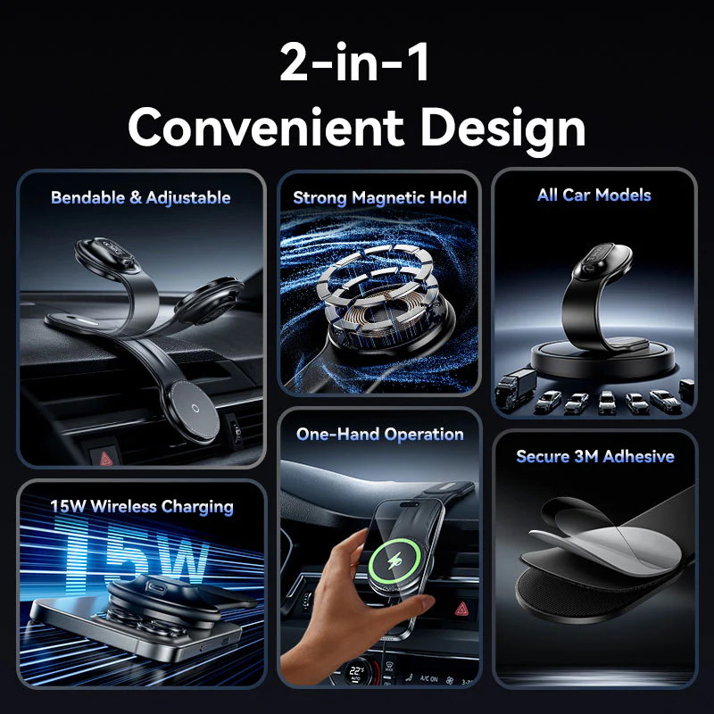 VENTION KSJB0 Wireless Car Mount Charger 15W Magnetic - UTECH