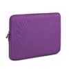 RIVACASE 7703 ECO Laptop Sleeve 13.3-14 Inch – Ultra-Slim Water-Resistant Case with Plush Interior, Double Zipper, RPET Polyester, Eco-Friendly Protection for MacBook Air, Dell XPS 13, and More (Black/Blue/Violet) - Violet