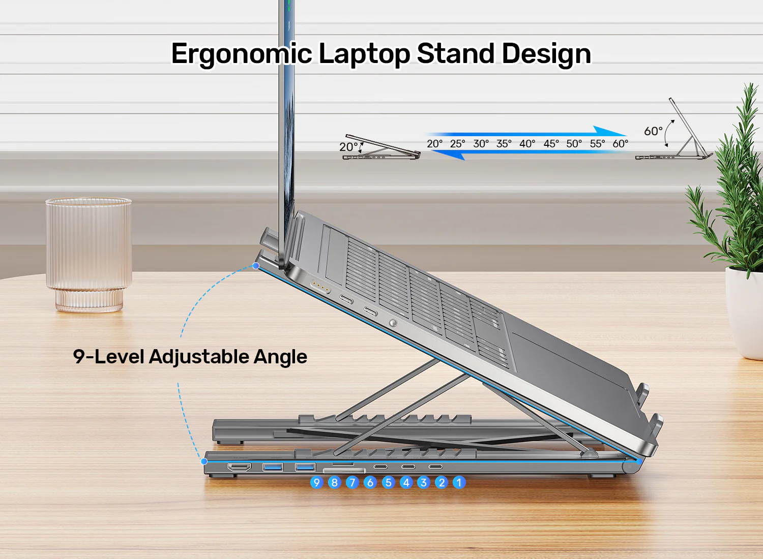 UNITEK Foldable Laptop Stand with Docking Station Price in Pakistan UNITEK D1137AGY01 Foldable Laptop Stand 7-in-1 Dock - UTECH