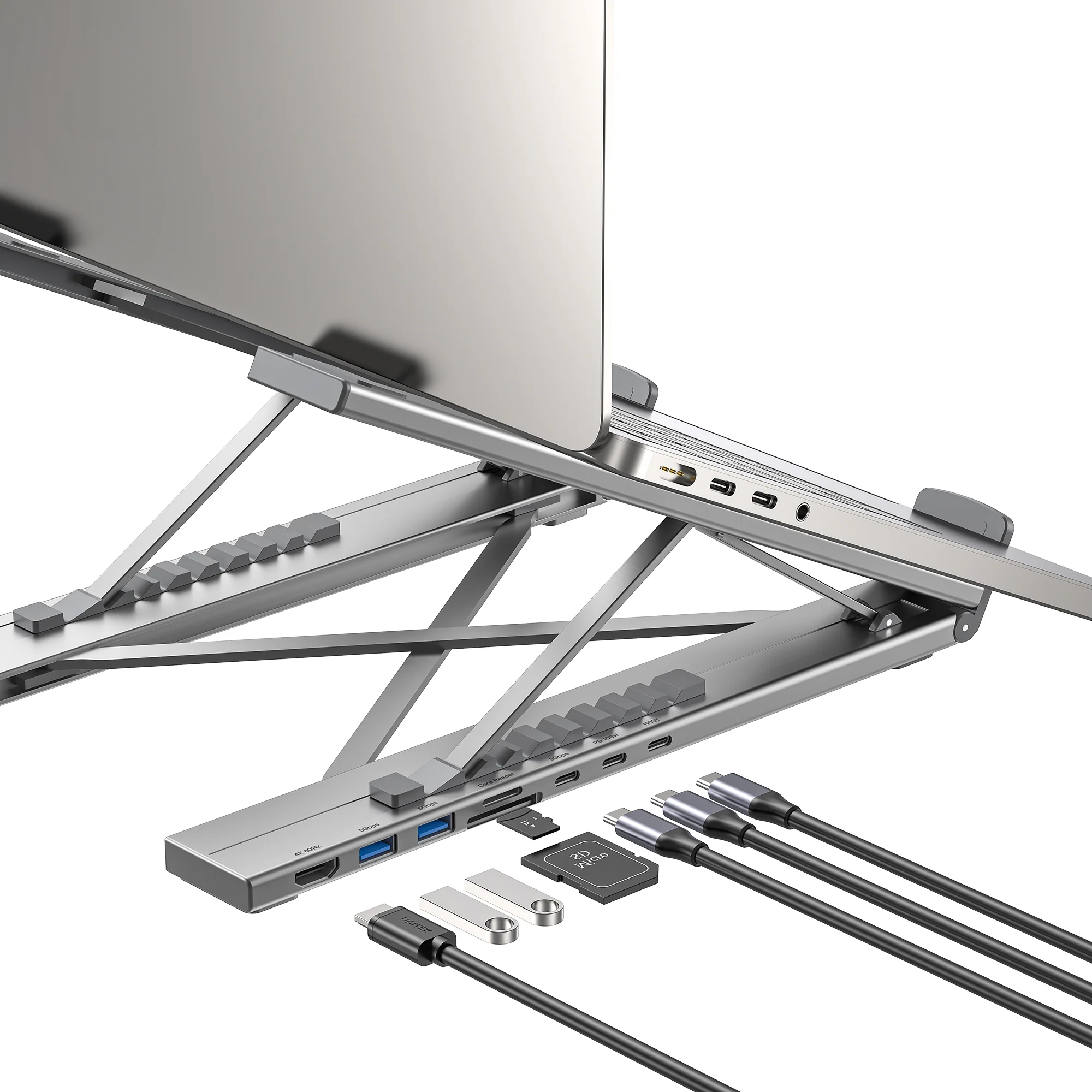 UNITEK D1137AGY01 Foldable Laptop Stand 7-in-1 Dock - UTECH