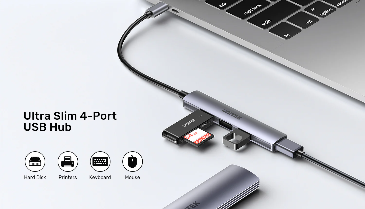 UNITEK H1208B USB-C Hub 4-Port UNITEK H1208B USB-C Hub 4-Port USB-A 5Gbps - UTECH