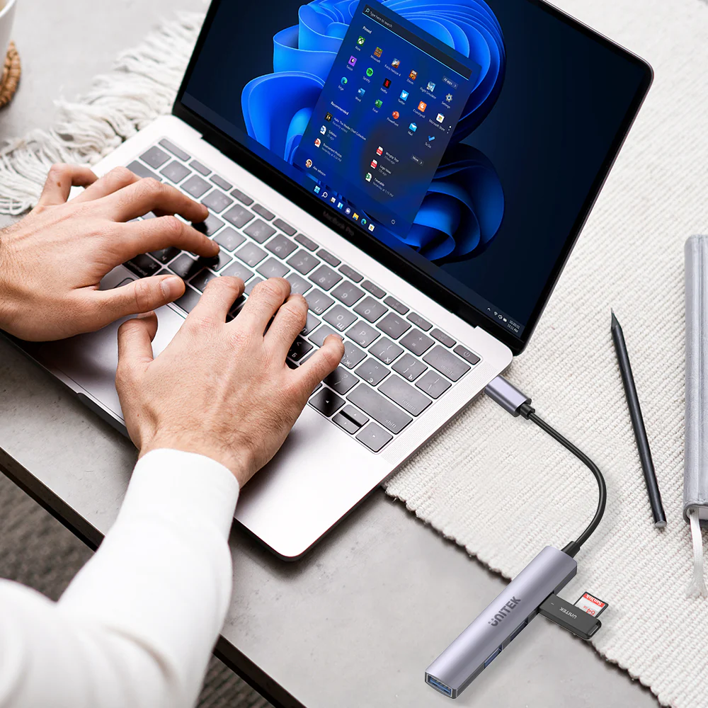 UNITEK H1208B USB-C Hub 4-Port USB-A 5Gbps - UTECH