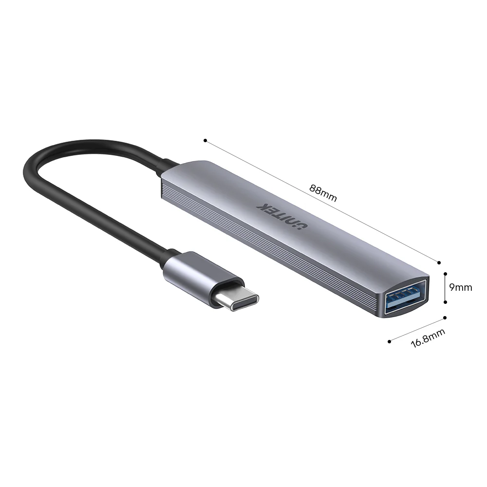 UNITEK H1208B USB-C Hub 4-Port USB-A 5Gbps - UTECH