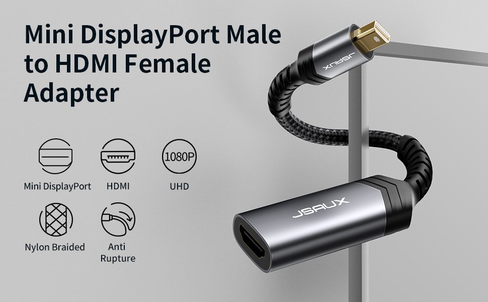JSAUX CV0020 Mini DisplayPort to HDMI Adapter JSAUX CV0020 Mini DisplayPort to HDMI Adapter - UTECH