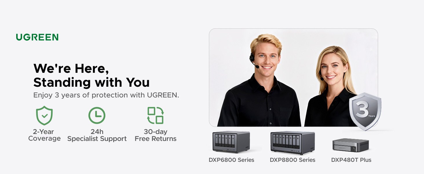 UGREEN DXP8800 Plus 8-Bay NAS UGREEN DXP8800 Plus 8-Bay NAS 35126 256TB - UTECH