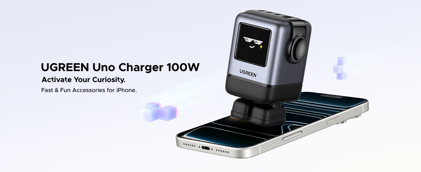 UGREEN Robot GaN Charger Price in Pakistan UGREEN 45514 Uno 100W 4-Port Robot GaN Charger - UTECH