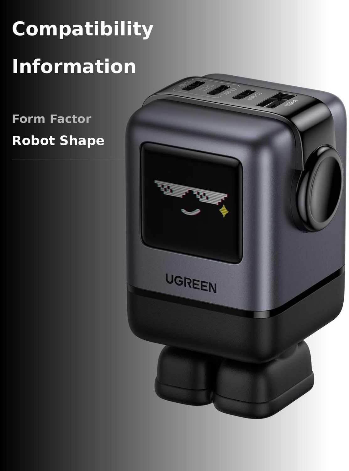 UGREEN 45514 Uno 100W 4-Port Robot GaN Charger - UTECH