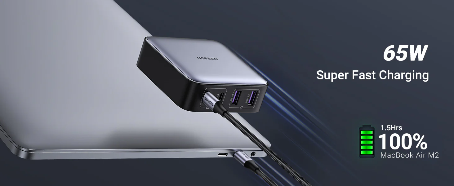 UGREEN Nexode 65W Charger Price in Pakistan UGREEN 90747 Nexode 65W 4-Port GaN Charger - UTECH