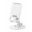 STABLE LS29 360 Degree Rotating Metal Phone Holder, Foldable Desktop Stand with Multi Angle Adjustment for Mobile Phones and Tablets (Black) - White