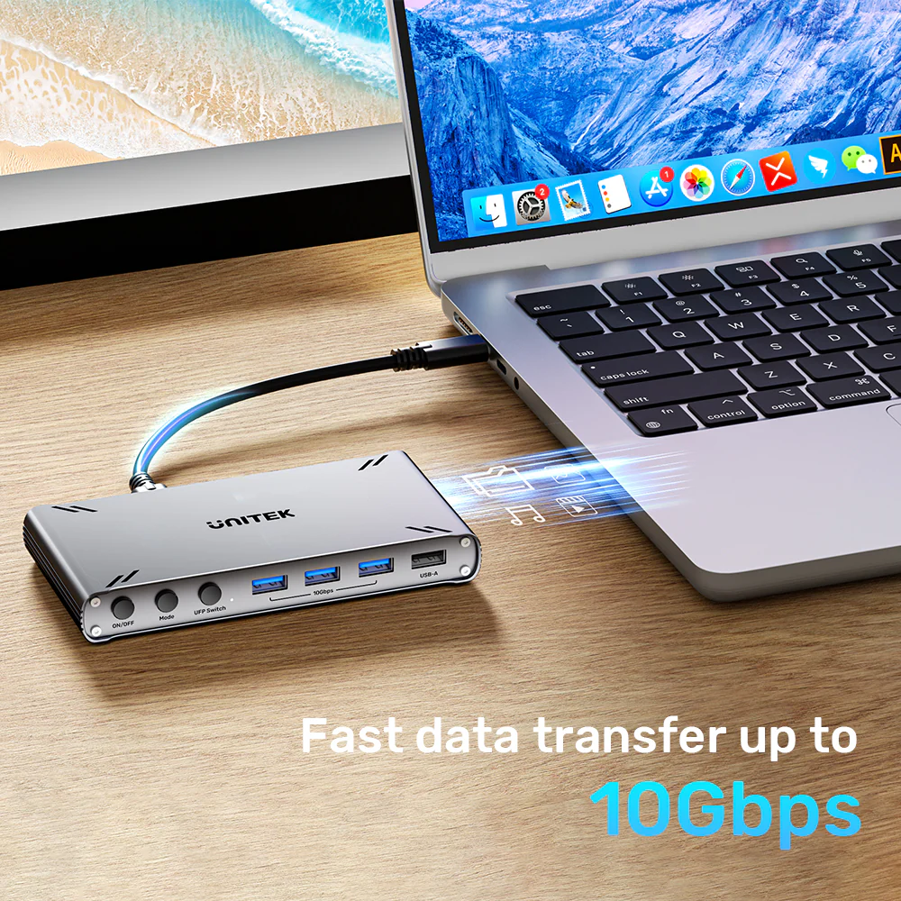 UNITEK D1118AGY01 2-Port USB C KVM Switch Hub - UTECH