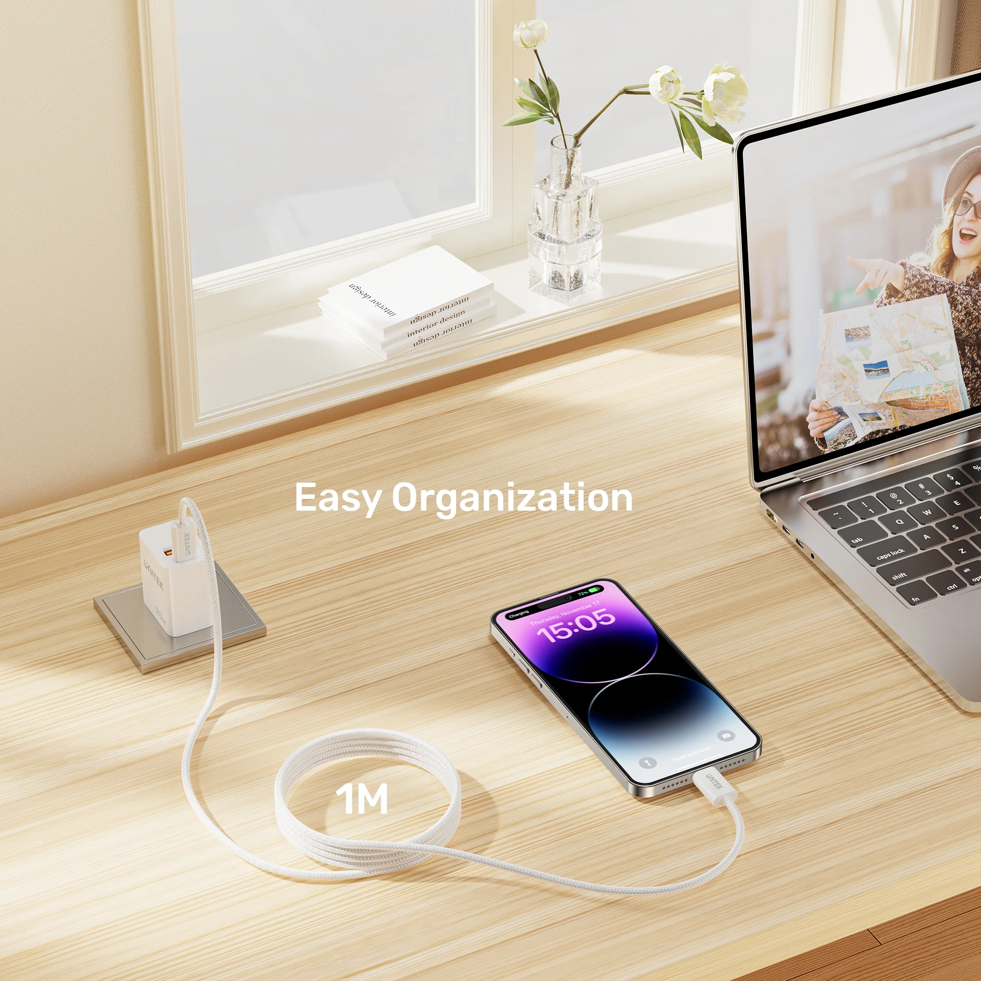 UNITEK C14141ACL01-1M 100W Magnetic USB-C Cable - UTECH