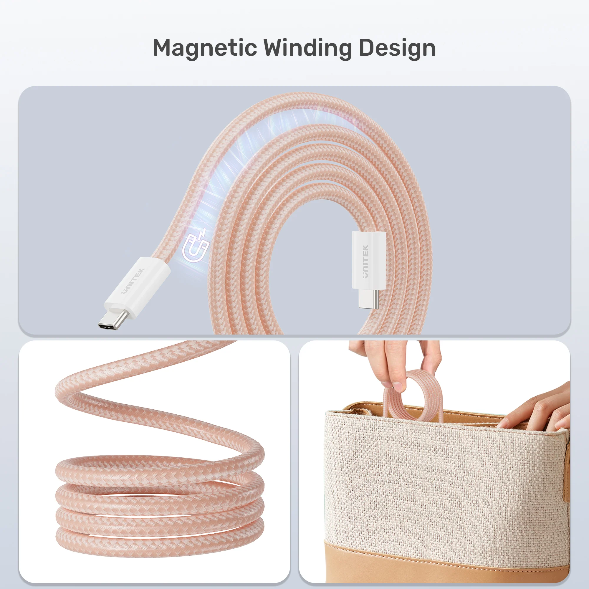 UNITEK C14141ACL01-1M 100W Magnetic USB-C Cable - UTECH