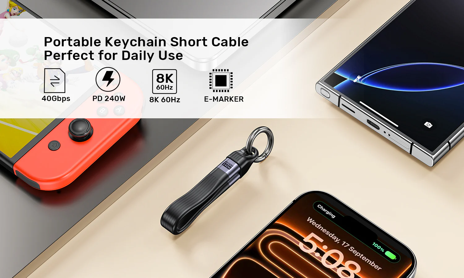 UNITEK USB4 Keychain Cable Price in Pakistan UNITEK C14179ABK01-0.13M USB4 Keychain Cable - UTECH